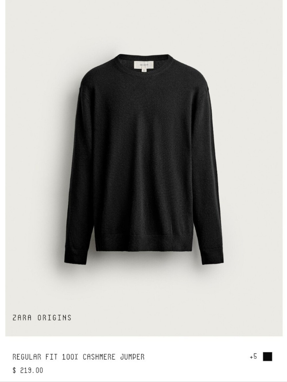 ZARA cashmere crewneck sweater - size small